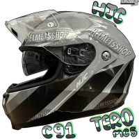 HJC C91 TERO MC5 [ ยกคาง ] [ แว่น 2 ชั้น ] [ มีช่องเว้า ]