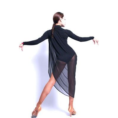 Latin Dance Dress Women Long Sleeve Dress for Ballroom Samba Tango Chacha Dancing Performamnce L9591