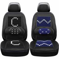 Beaded Car Seat Covers Wood Full Car Massage Cool Comfort Cushion Universal Massage Comfort Cover Car Seat for SUV Auto Office Home premium