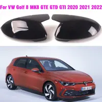 Tapas De Espejo Retrovisor, Cubiertas Negras Brilantes Para VW Golf 8 MK8 2020 2021 2022ครอบคลุม/