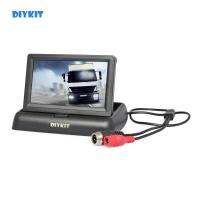 DIYKIT DC12V-24V 4PIN 4.3inch Foldable TFT LCD Reverse Rear View Car Monitor for Car Truck Bus