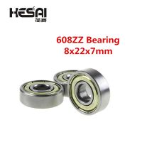 ♚ 1PCS Double Shielded Miniature High-carbon Steel Single Row 608ZZ ABEC-5 Deep Groove Ball Bearing 8x22x7 8x22x7 mm 608 ZZ 2Z