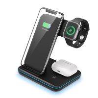 ZZOOI 15W 3 In 1 Wireless Charger Stand For IPhone 12 11 XS XR X 8 Airpods Pro Charge Dock Station For Apple Watch Iwatch 5