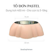 HCMTô inox Pastel - Chén ăn chó mèo - Phù hợp Poodle Corgi Pug Pom..