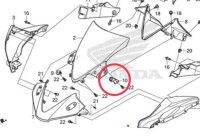 แผ่นยึดแฟริ่งตัวในด้านหน้าซ้าย CBR150R ปี 2011-2016 อะไหล่แท้ 64262-KPP-T00