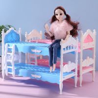 30cm Doll Bunk Bed Bedroom Furniture for 1/6 Doll Accessories Doll House Furniture Pretend Play Toy For Children