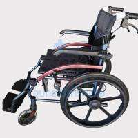 รถเข็นอะลูมิเนียม อัลลอยด์ พับได้ ล้อแม็ก 20 นิ้ว (Wheel chair Aluminum Alloy) ใช้สำหรับเข็นผู้ป่วย ผู้สูงอายุ ผู้พิการรับน้ำหนักได้ 120 กก.