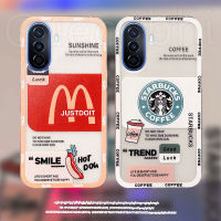 เคส Nova Y90 Y70 9se 9 8 8i ล่าสุด2022 กาแฟเครื่องดื่มซิลิโคนใสอ่อนเคสโทรศัพท์ Huawei Nova Y70 Y90 เคสสำหรับเด็กผู้หญิง