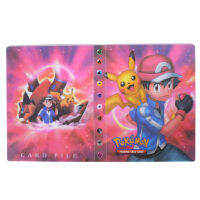 240pcs Album Pokemon Map Grand Format 4pocket Holder Collections Card Letters Album Book VMAX Characters Binder Folder Kids Toys