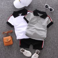 Baby Boy Polo Shirts Clothes Sets Summer Handsome Short Sleeve Polo Shirts and Shorts Two Piece Clothing Set