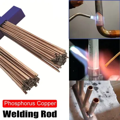 5Pcs 1/1.5/2/2.5/3mm 500mm Brass Welder Wire No Need Solder Powder Phosphorus Copper Soldering Electrode Welding Rod