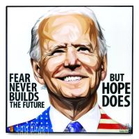 Joe Biden โจ ไบเดน ประธานาธิบดี สหรัฐอเมริกา​ USA อเมริกา รูปภาพ​ติด​ผนัง ​pop​ art พร้อมกรอบและที่แขวน กรอบรูป แต่งบ้าน ของขวัญ รูปภาพ