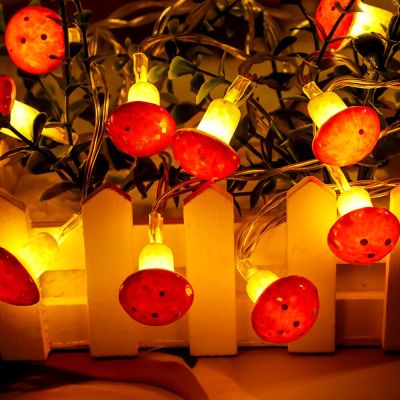New Mushroom Led String Lights 10/20leds Fairy Light USB/Battery Operated Garland Lamp for Kids Bedroom Birthday Christmas Gift Fairy Lights