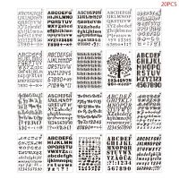 20pcs/set Letter Alphabet Number Stencil DIY Drawing Template Painting Scrapbook