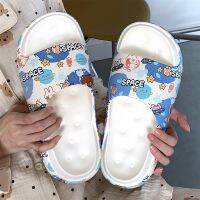 Women Men Summer Slippers Home Sandals Beach Slides Flip Flops Cartoon Space Bear Thick Soled Boys Girls House Bathroom Shoes