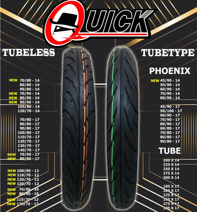Quick Tires Tubeless By 14 Lazada Ph