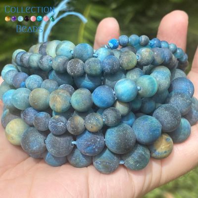 Natural Stone Beads 4 6 8 10mm Matte Blue Tiger Eye Round Spacer Beads For Jewelry Making DIY Handmade Bracelet Necklace 15 DIY accessories and othe