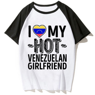 เสื้อยืด Venezuela สำหรับเสื้อยืดผู้หญิงฮาราจุกุ Y2K ตลกเสื้อผ้า Y2k เด็กผู้หญิง