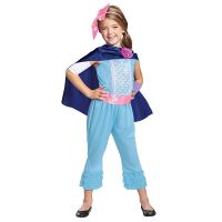 Bo Peep Costumes for Little Girl Princess Halloween Cosplay Movie Role Children Cos Dress with Cloak S M L