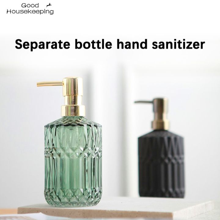 cw-hand-sanitizer-glass-dispenser-390ml-shampoo-accessories