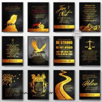 Bible Verses Psalm 121Proverbs 20:6 Posters Canvas Painting Wall Prints Picture Room