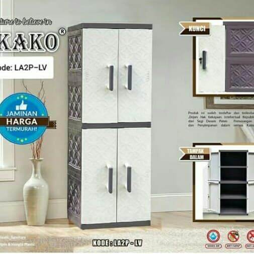 Lemari Plastik 2 Pintu Lemari 2 Pintu AKAKO - Lemari Anak 2 pintu Motif