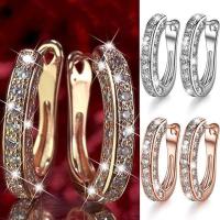 【YF】 Delysia King Three-sided  Earcuff Luxury Rhinestone Girls Clip on Earrings