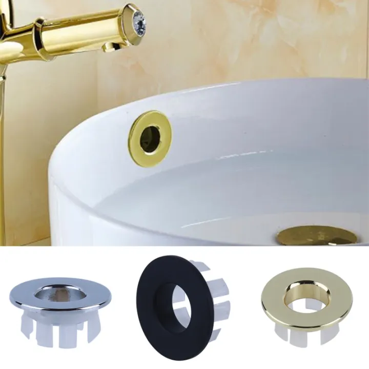 Bathroom Basin Sink Overflow Insert Cover Brass Six Foot Ring Bathroom