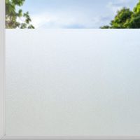 Matte Pure Window Privacy Film Frosted Glass Opaque Sun Blocking Covering Self-Adhesive Vinyl Decals for Bathroom Decoration Window Sticker and Films