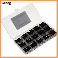 GEORG 560PCS M3 M4 M5 ชุดน็อตและสลักเกลียว เหล็กคาร์บอนสตีล สีดำสีดำ ชุดแยกสกรูน็อตน็อต พร้อมกล่องเก็บของ สกรูหัวจมหกเหลี่ยม ผลิตภัณฑ์อิเล็กทรอนิกส์อิเล็กทรอนิกส์