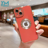 YiaMia เคสโทรศัพท์สำหรับ Apple iPhone 14 13 12 11 Pro Max iPhone 13 12 Mini iPhone 7 Plus 8 Plus iPhone X XS Max XR SE 2020 Luxury Cutout รูรับแสงจอแสดงผล Apple โลโก้ Full Coverage กล้องป้องกันรอยขีดข่วนเคสสำหรับมือถือ