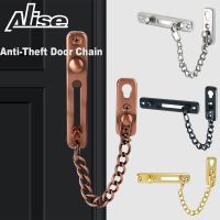 Anti-Theft Chain Door Chain with Spring Anti-Theft Press Door Latch Door Lock Security Lock Stainless Steel Safety Guard Chain