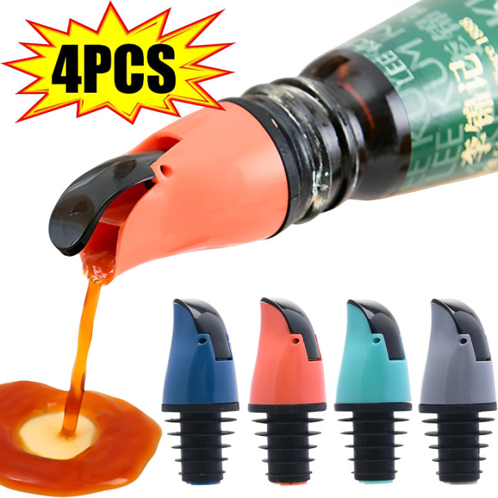 Olive Oil Bottle Stopper Cap Dispenser Automatic Opening and Closing