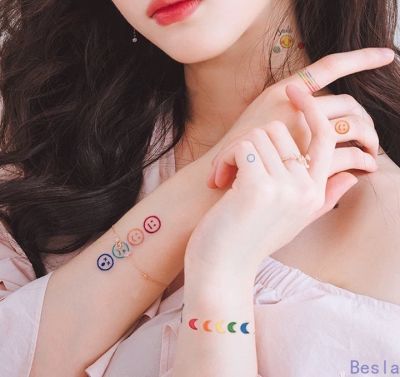 1 PC Cute Tattoo Sticker Colorful Temporary Tattoo Small Fresh Waterproof Tattoos BESLA