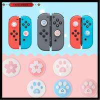 FAHEEMIDEN เกมแพด อนาล็อก JoyCon Thumb Stick Grip Animal Crossing ซิลิโคน ฝาครอบจอยสติ๊ก