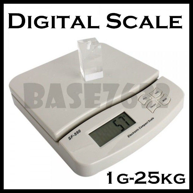 Digital Scale - Weigh in Pounds, Ounces, Grams, Kilograms - Max Weight of  6.5 l