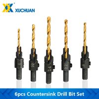 Woodworking Drill Hex Shank 2 Flute Carpentry Drill Bits Countersink Drill Bit Set For WoodScrew Hole Opening Bits