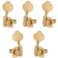 ชุด5Pcs 6Pcs Gold เปิด5 Strings Bass Guitar Tuning Pegs Tuners หัวเครื่องเครื่องดนตรีอุปกรณ์เสริม Parts