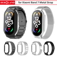 สายรัดโลหะ Milanese แบบบูรณาการสำหรับ Xiaomi Mi Band7สายรัดข้อมือสแตนเลสสำหรับ Xiaomi Band 7 NFC