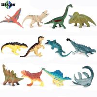 SIXPS 12ชิ้นของเล่นการศึกษาวิทยาศาสตร์ไตรเซอราทอปส์ Brachiosaurus โมเดลไดโนเสาร์เหมือนมีชีวิตไทรันโนซอรัสเร็กซ์หุ่นเทอโรซอรัส