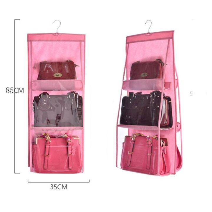 dustproof-six-layer-double-sided-dormitory-wardrobe-hanging-fabric-storage-bag-multi-functional-handbag-storage-hanging-bag