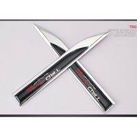 2pcs New Side Wing TRD Logo Glue Stickers Sports Metal Blade Protector 3D Emblem