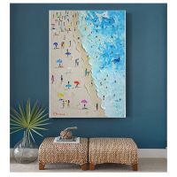 Seascape Knife Painting Oil Painting Poster The Picture On the Wall Pictures For Living Room  Canvas Painting Summer Beach Wall Décor