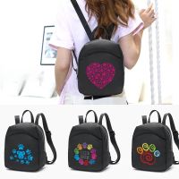 Footprints Print Backpack Bags for Women 2023 New Soft Korean Version Kawaii Fashion Multi-purpose Small Crossbody Shoulder Bag 【AUG】