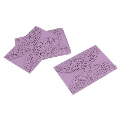 60Pcs/Set Delicate Carved Butterflies Romantic Wedding Party Invitation Card Envelope Invitations for Wedding