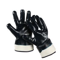 Canvas Big Mouth Nitrile Oil-resistant Gloves Wear-resistant Oil-proof Full-hanging Glue Labor Insurance