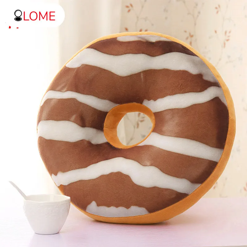 Cute Donuts Pillow Chocolate Donuts Plush Macaron Food Cushion Nice Bottom  Cushion Nap Pillow Doughnut Coussin