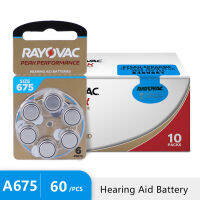 Hearing Aid Battery 60PC Rayovac PERK 675A675 Zinc Air Hearing Aid Batteries 1.45V 675A A675 675 PR44 Deafness