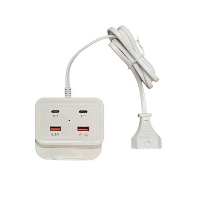 US/EU Plug Phone Charger 5.1A Charging Safe Dual PD Dual USB Multi Port Fast Charging Head for Android for Apple