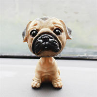 Car Ornaments Cute Resin Shaking Swinging Head Dog Doll Automotive Interior Decorations Puppy Decor Home Furnishing Accessories
